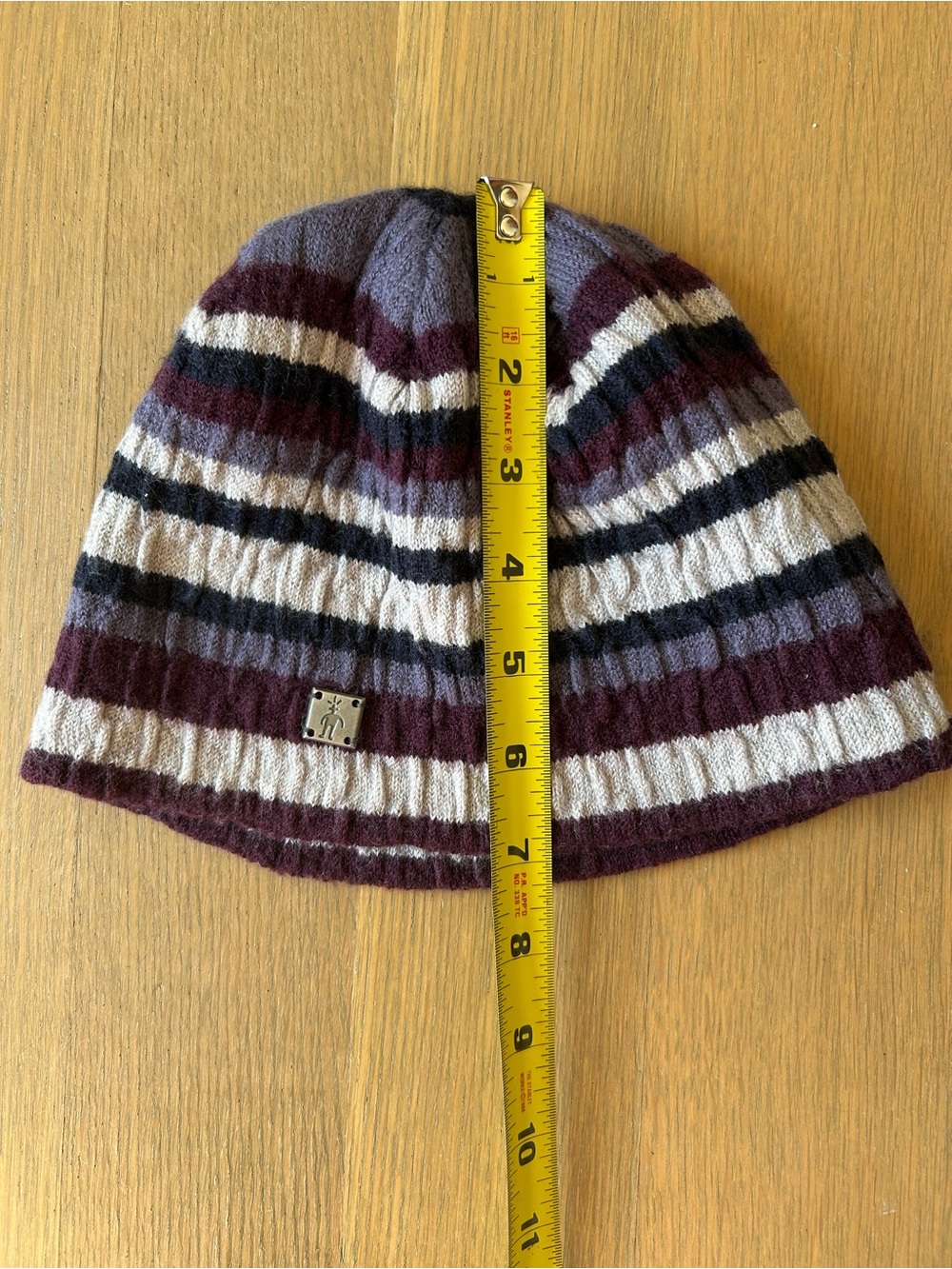 Smartwool Striped Chevron Merino Wool Knit Beanie Hat - Picture 10 of 10